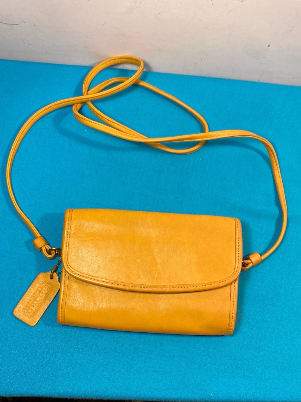 Coach Envelope Swing Wallet Leather Crossbody #4843
